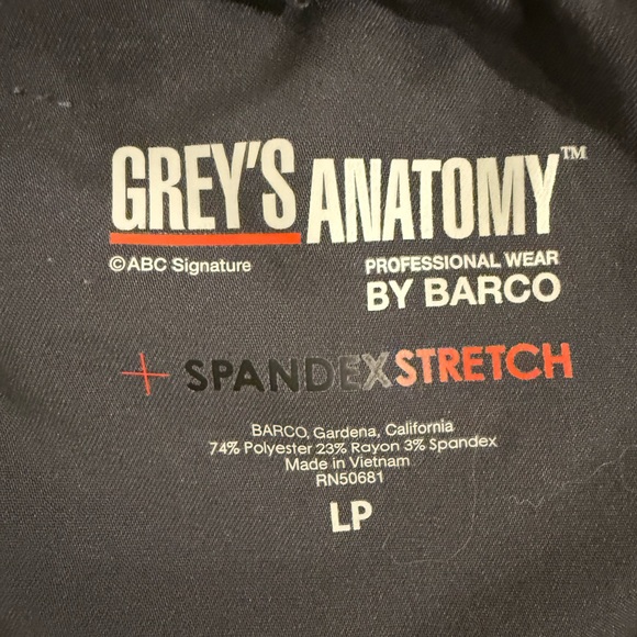 BUNDLE: Grey's Anatomy Women's Cargo Scrub Pants in Navy, Burgundy & Charcoal - Picture 10 of 10